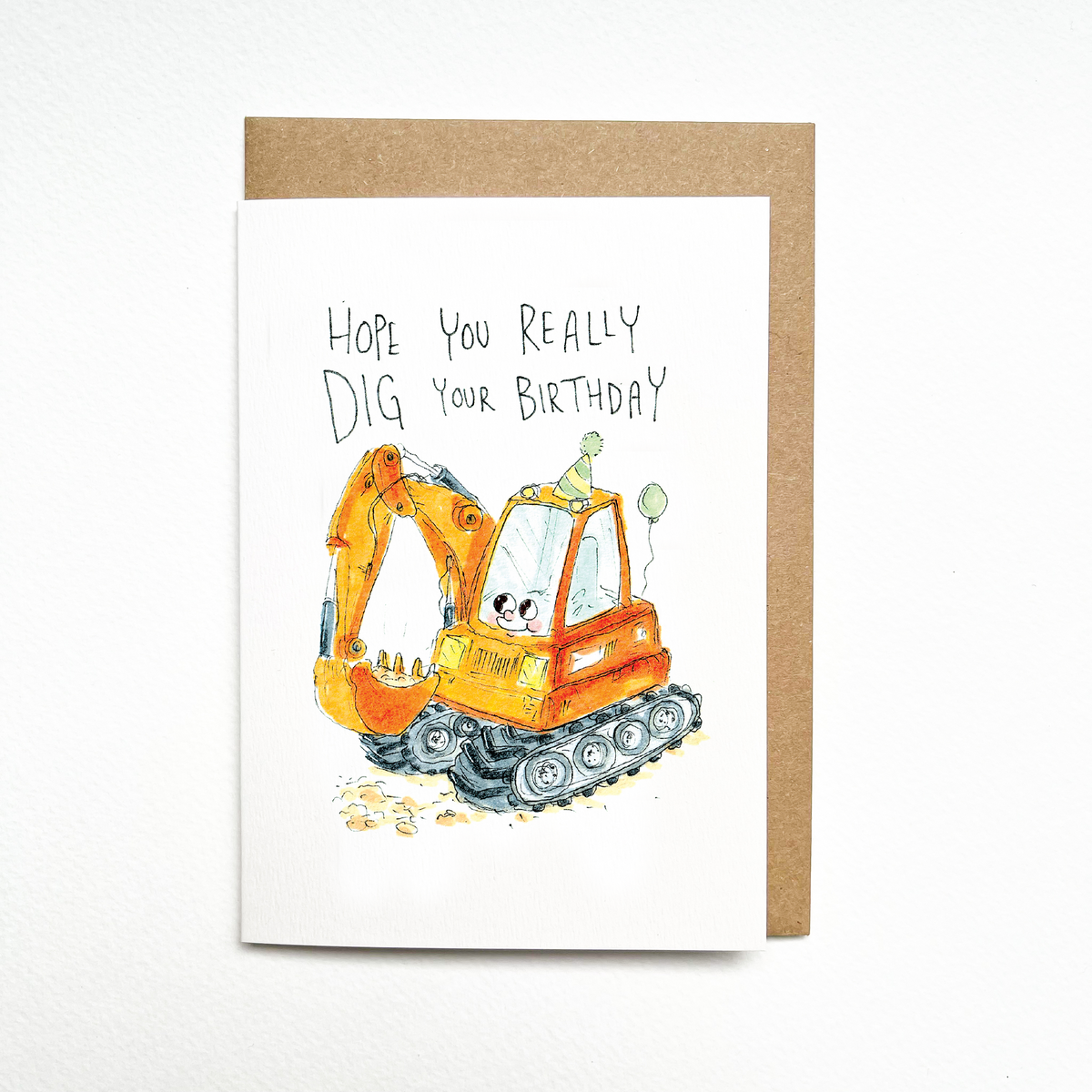 Hope You Really Dig Your Birthday  |  Construction birthday card