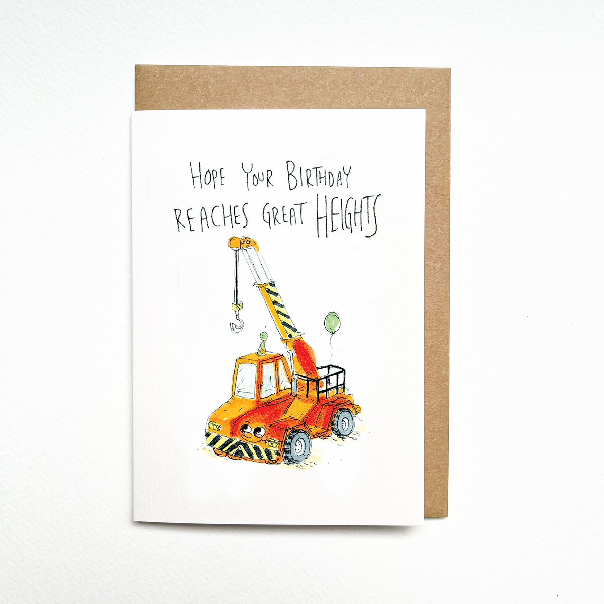 Hope Your Birthday Reaches Great Heights  |  Construction birthday card