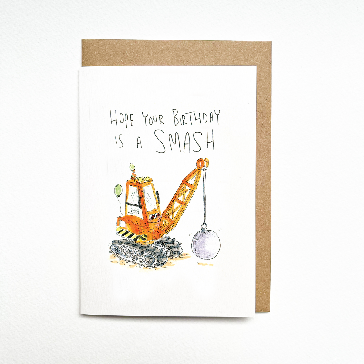Hope Your Birthday is a Smash  |  Construction birthday card