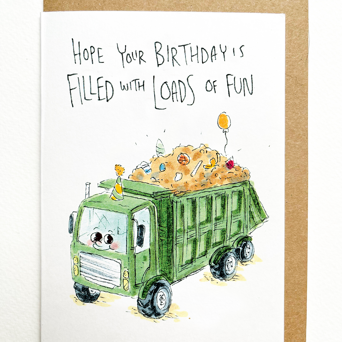 Hope Your Birthday is Filled with Loads of Fun  |  Construction birthday card