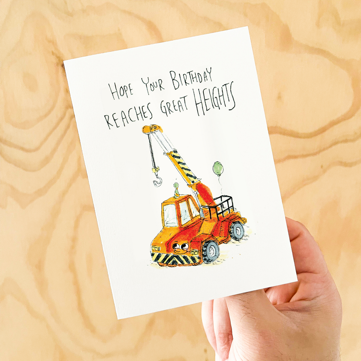 Hope Your Birthday Reaches Great Heights  |  Construction birthday card