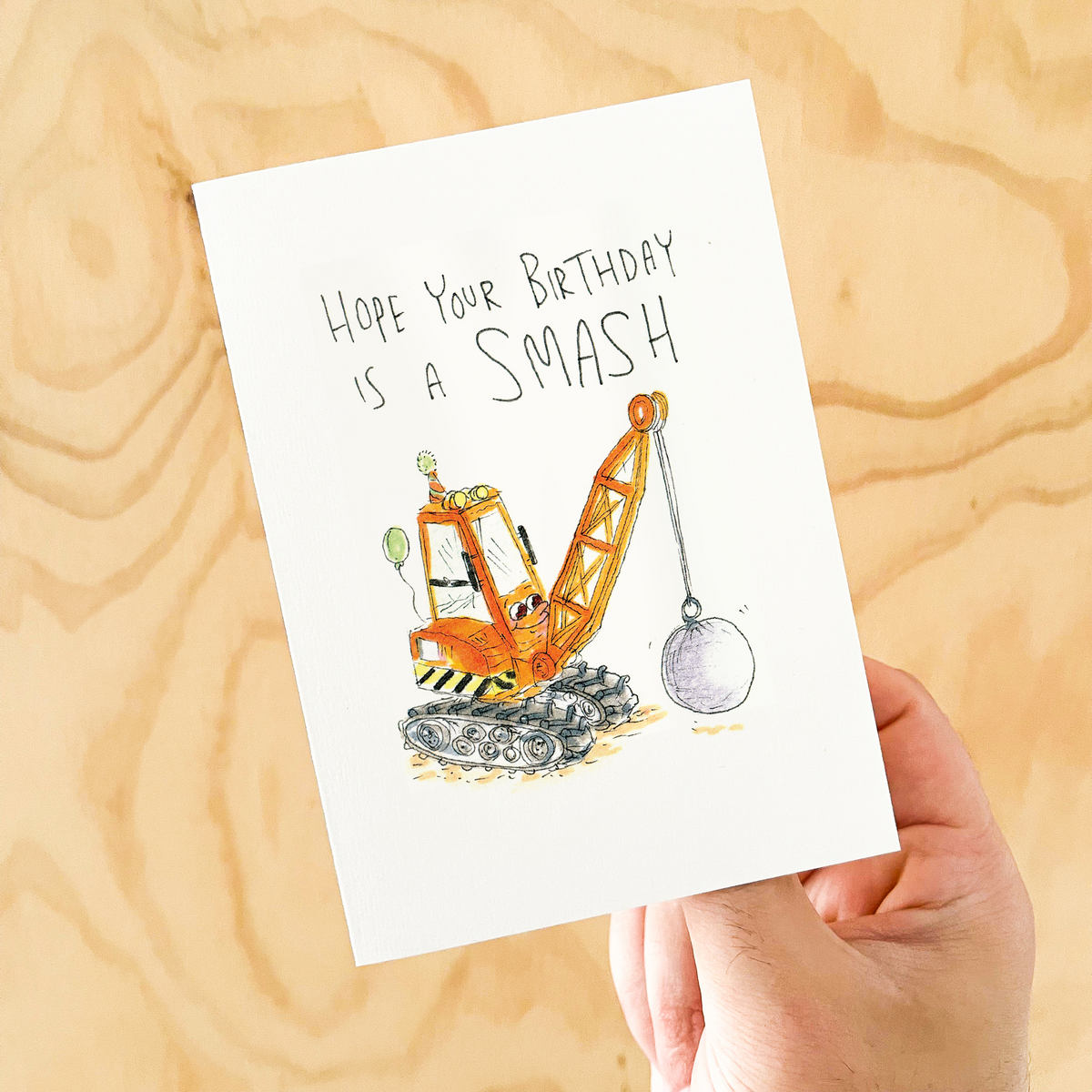 Hope Your Birthday is a Smash  |  Construction birthday card