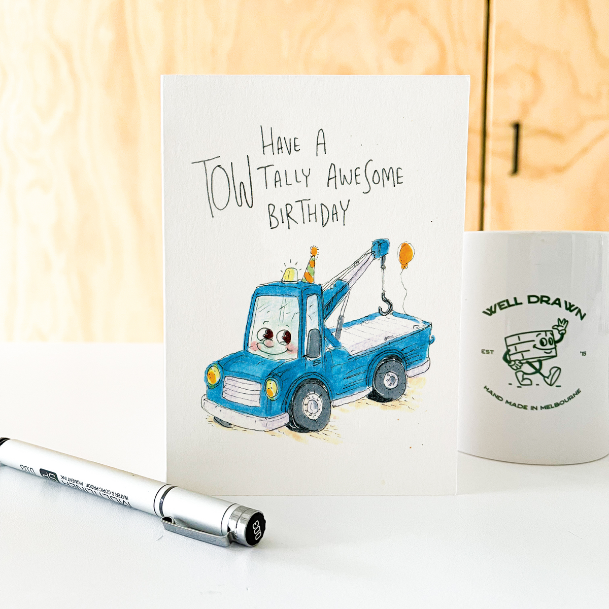 Have a Towtally Awesome Birthday  |  Construction birthday card