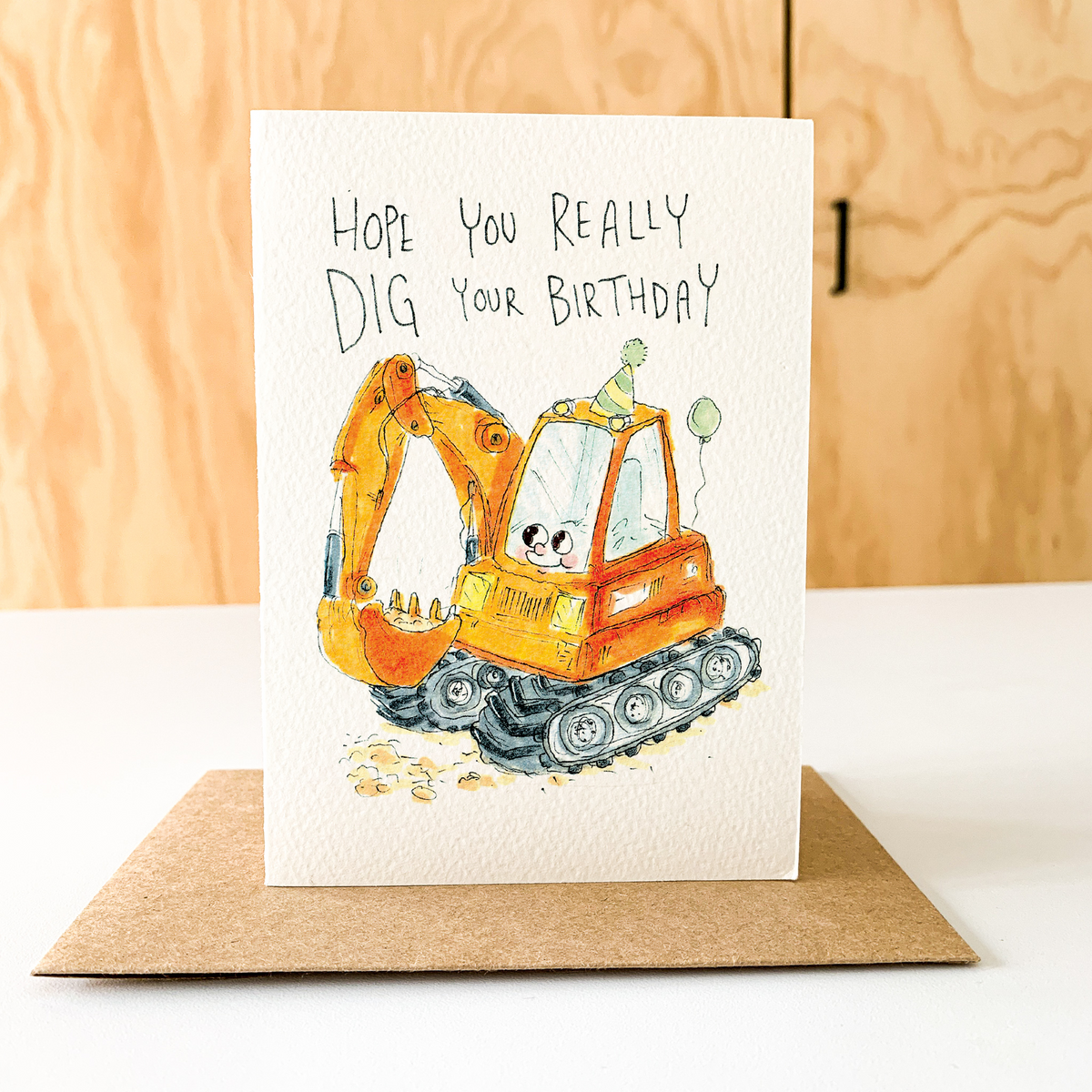 Hope You Really Dig Your Birthday  |  Construction birthday card