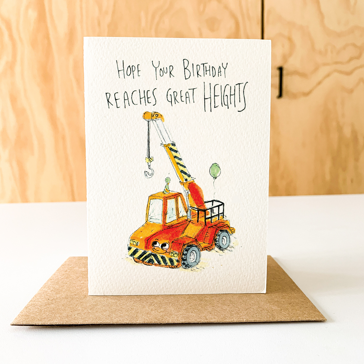 Hope Your Birthday Reaches Great Heights  |  Construction birthday card