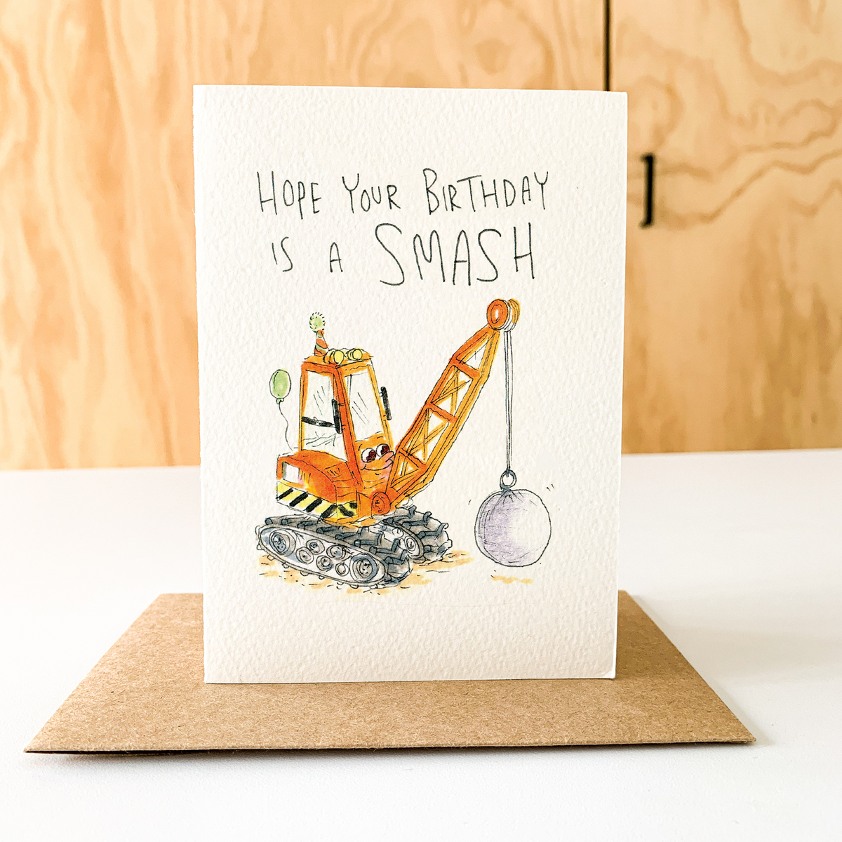 Hope Your Birthday is a Smash  |  Construction birthday card