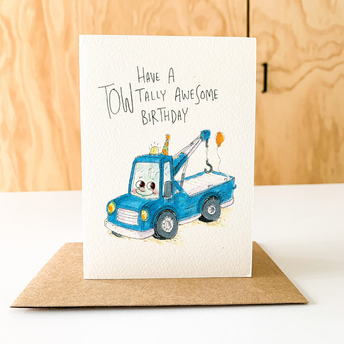 Have a Towtally Awesome Birthday  |  Construction birthday card