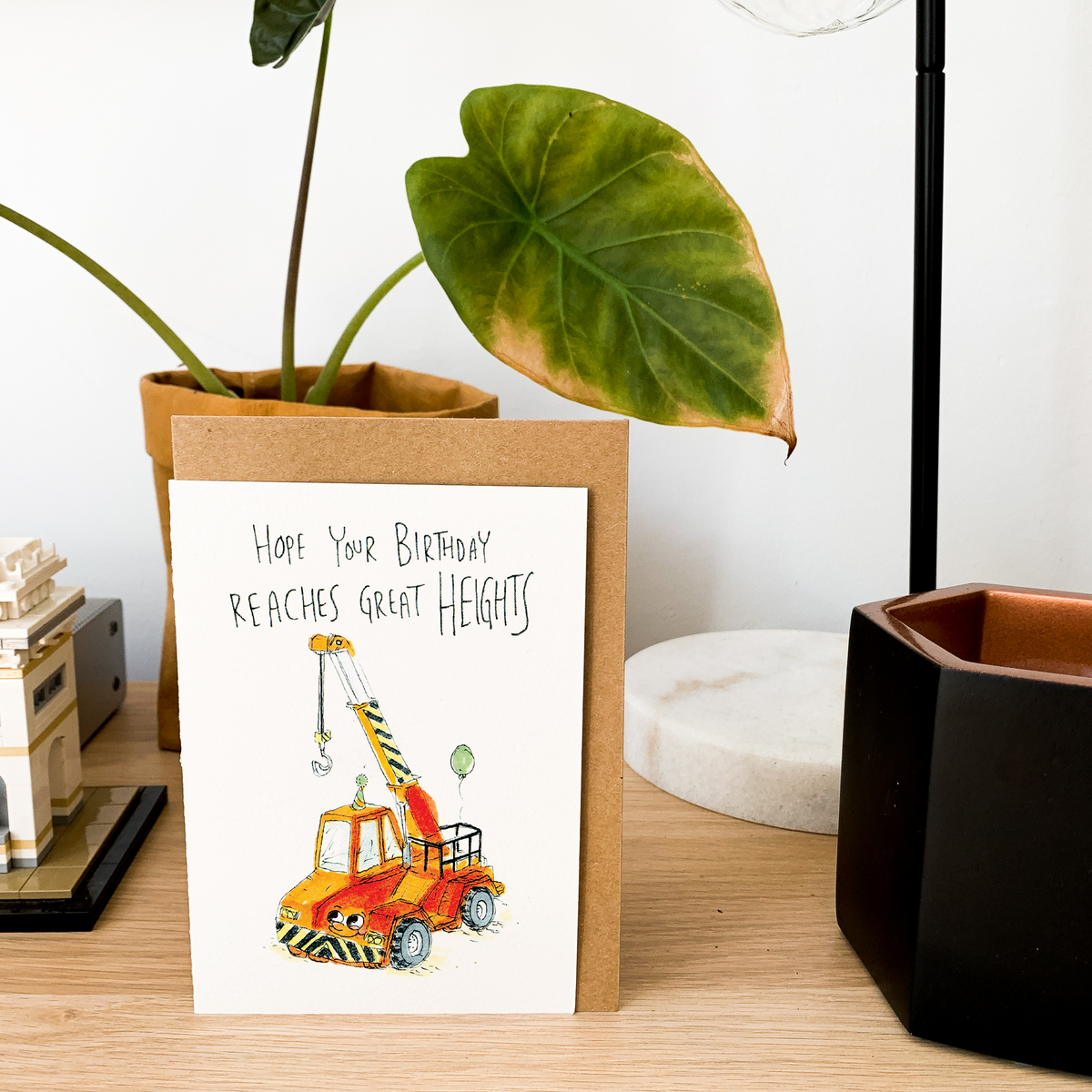 Hope Your Birthday Reaches Great Heights  |  Construction birthday card