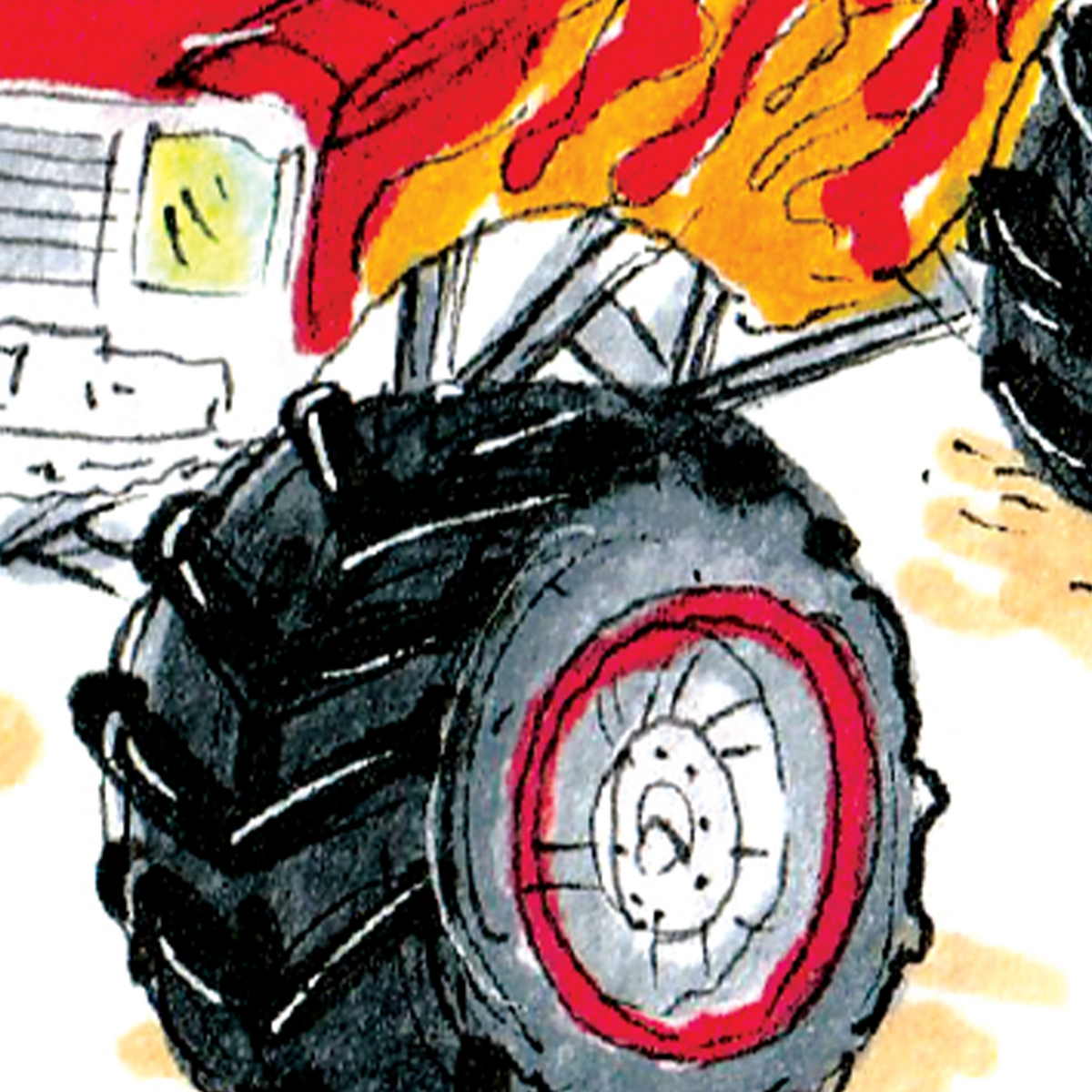 Have a Wheelie Big Monster Birthday  |  Construction birthday card